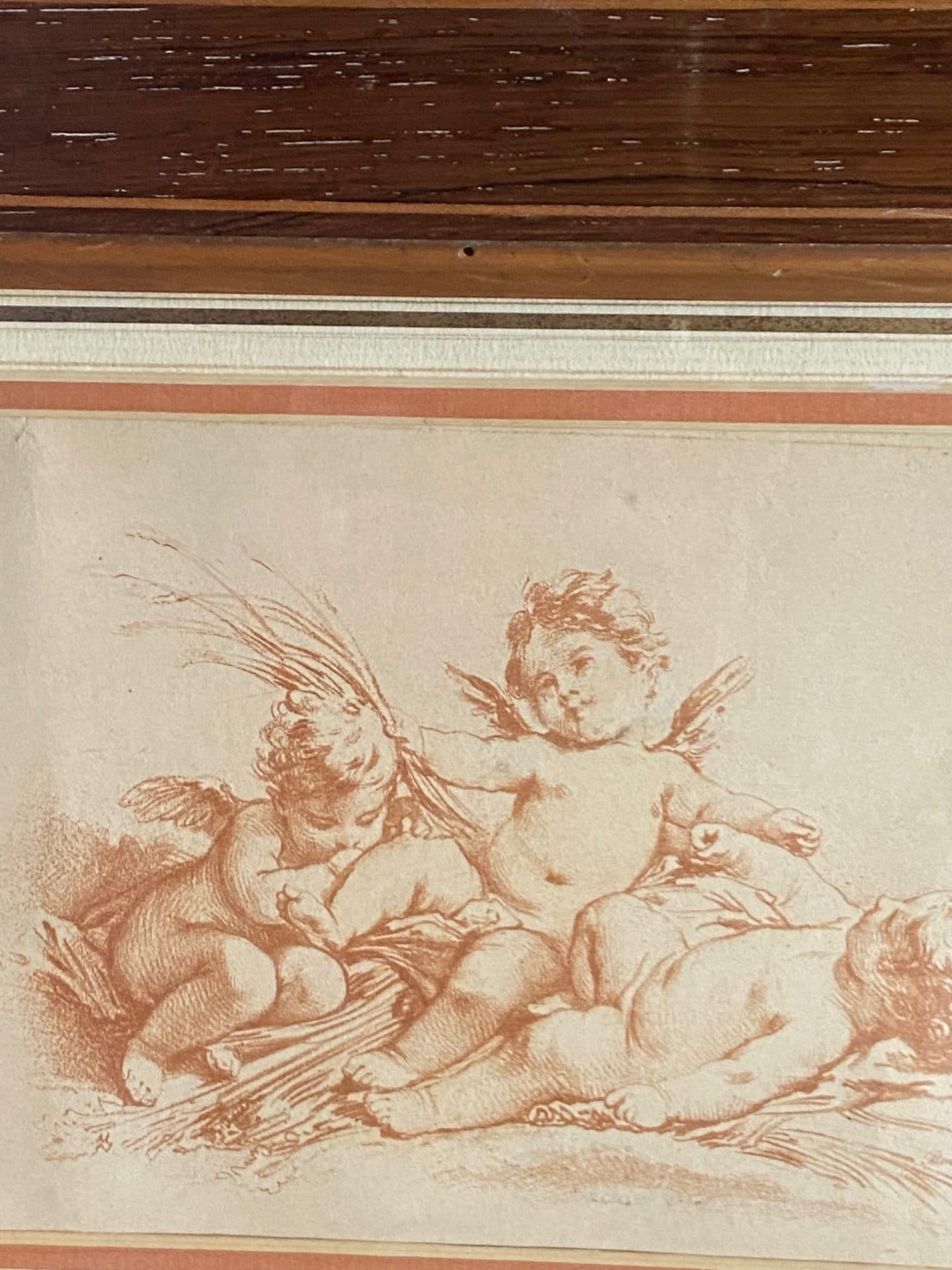 Framed sanguine cherubs, view 2
