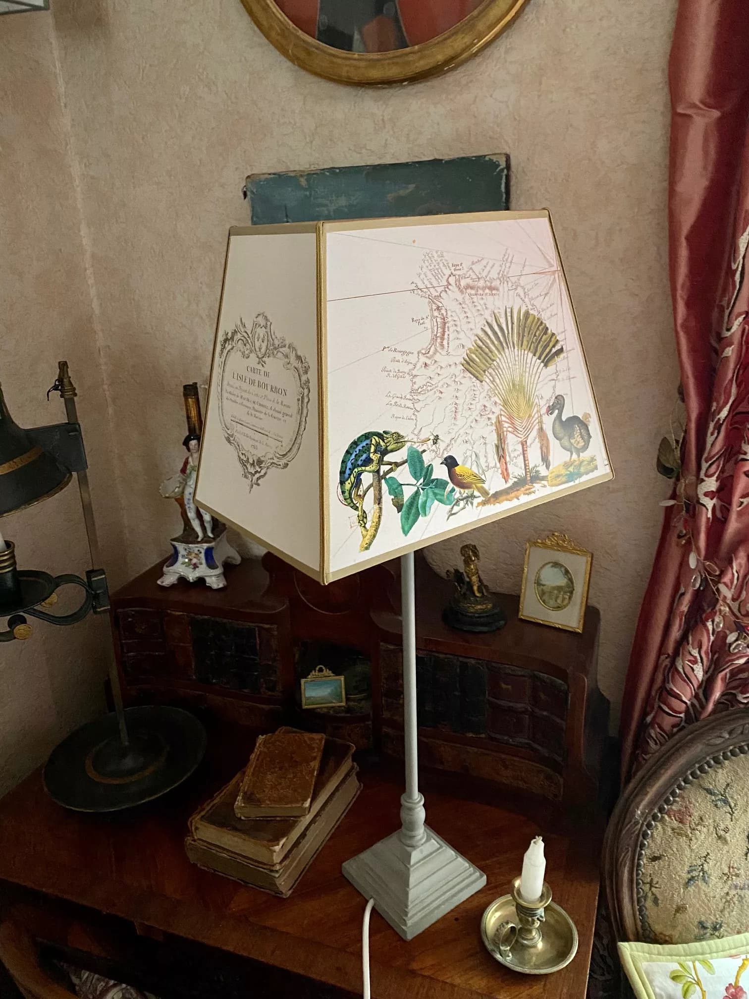 Rectangular ‘travel sketches’ lampshade, view 2