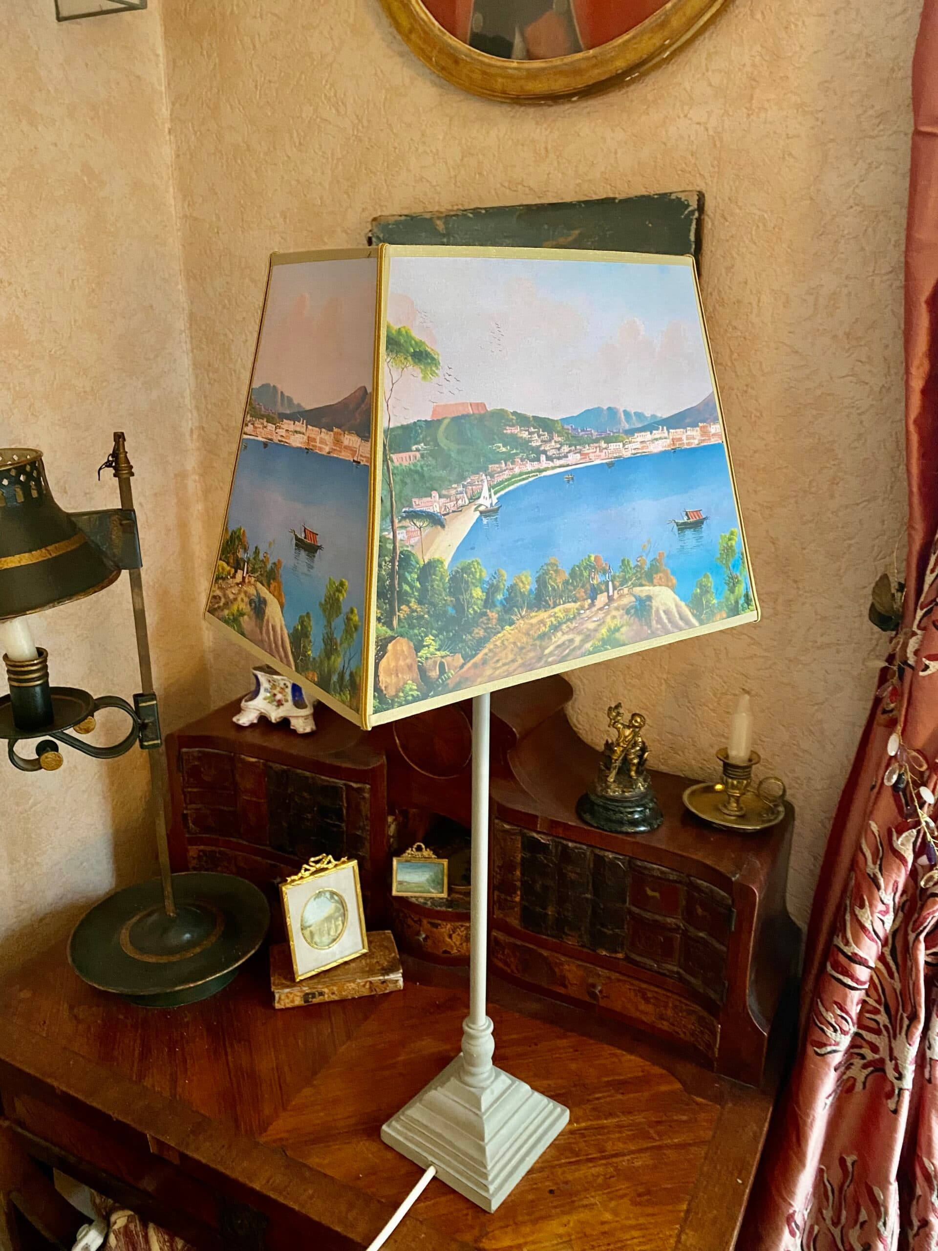 rectangular lampshade, views of towns or countries, view 4
