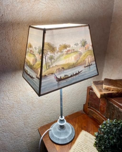 rectangular lampshade, views of towns or countries, view 7