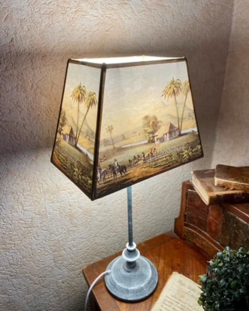 rectangular lampshade, views of towns or countries, view 8