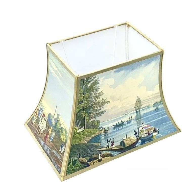 abat-jour pagode gravures villes ou pays