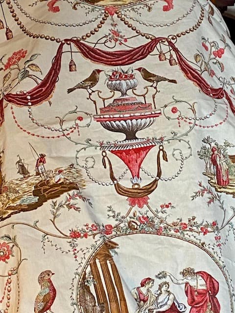 Tissu toile de Jouy Bazoches