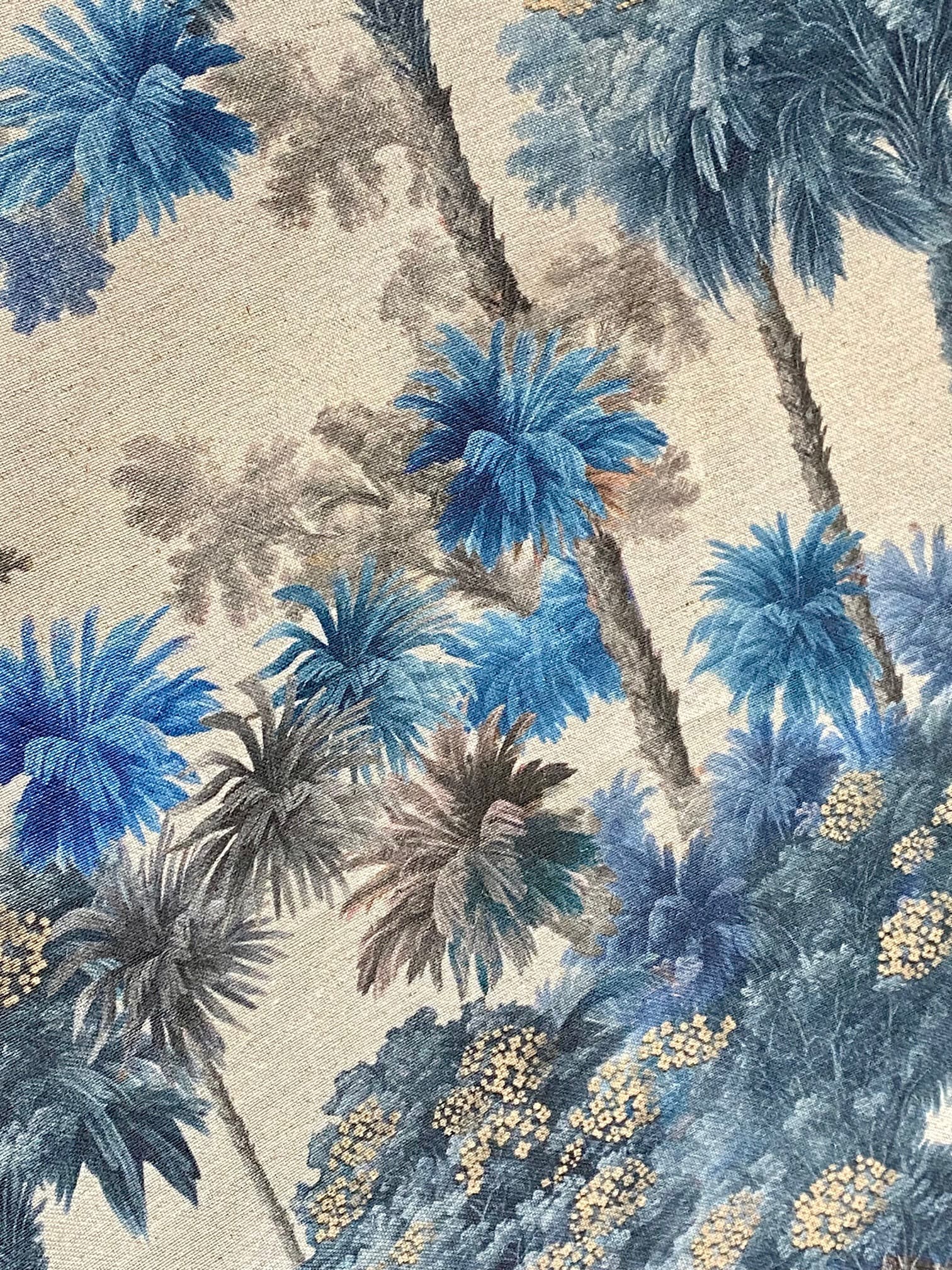 Tissu Tropical Blue