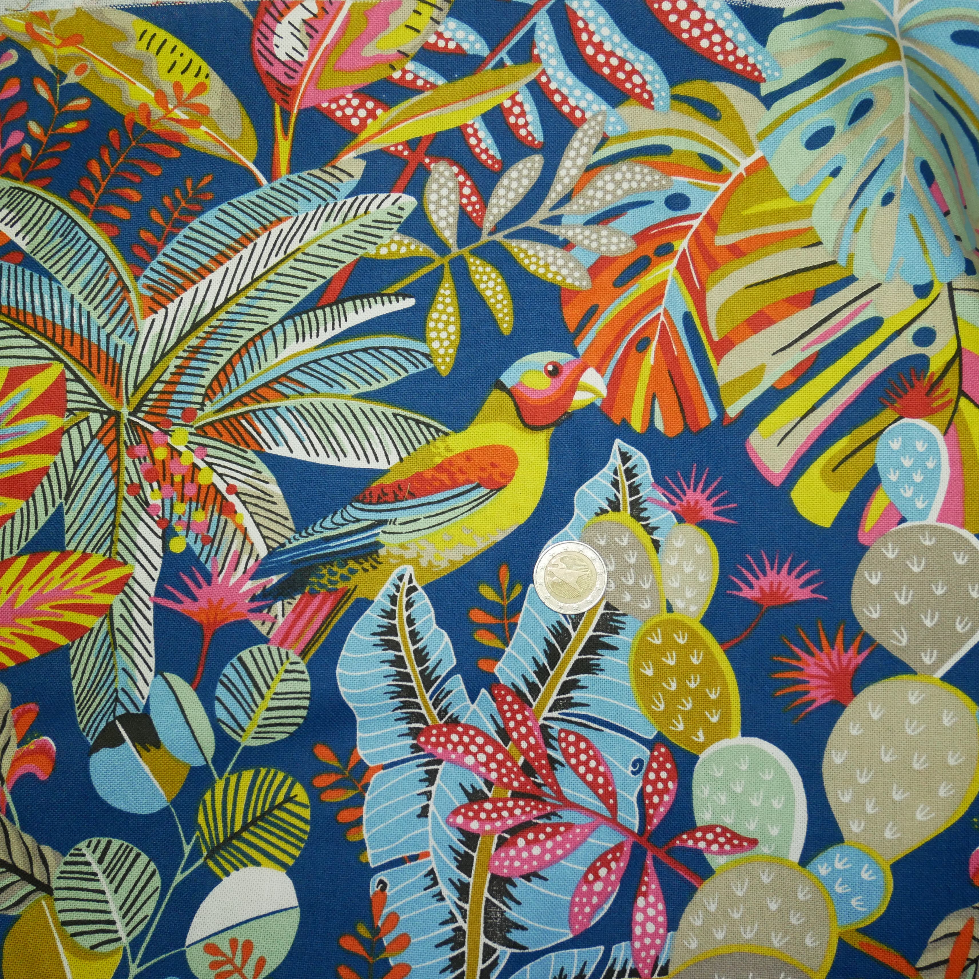 Tissu "Brazil" coloris bleu