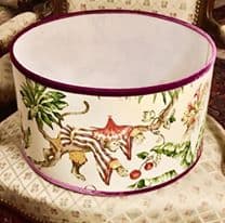 Abat-jour tissu singerie