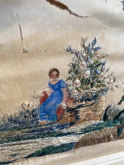 embroidery and painting on silk, view 2