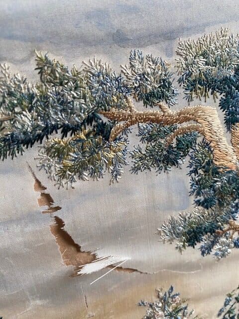 embroidery and painting on silk, view 3