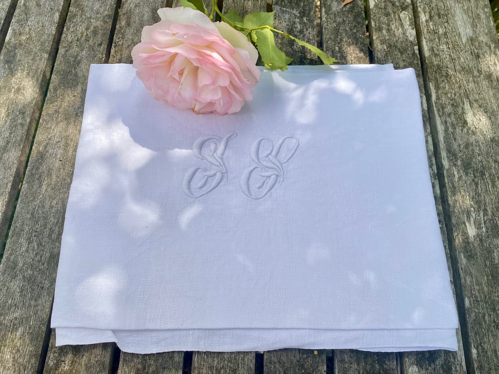 Serviette monogrammée au choix