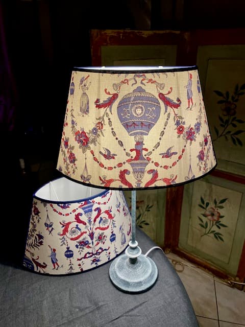 Toile de Jouy ‘Montgolfière’ – blue version, view 4