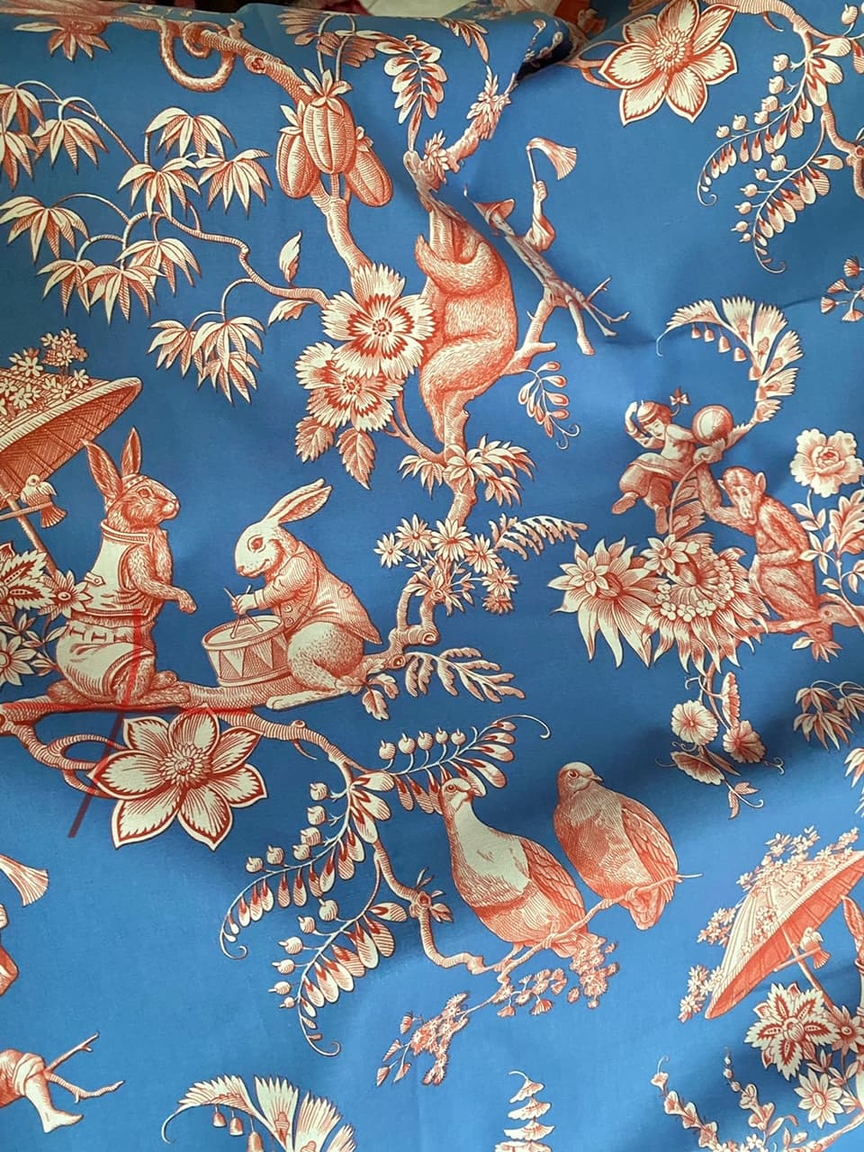 Tissu Toile de Jouy "ouistitis et compagnie" Pierre Frey
