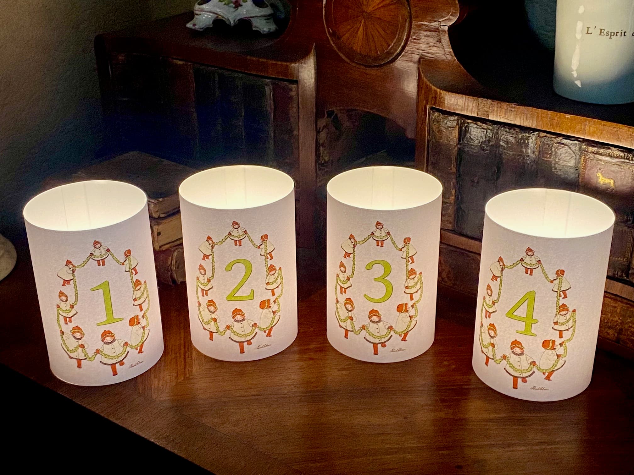 Advent candle holders, view 2