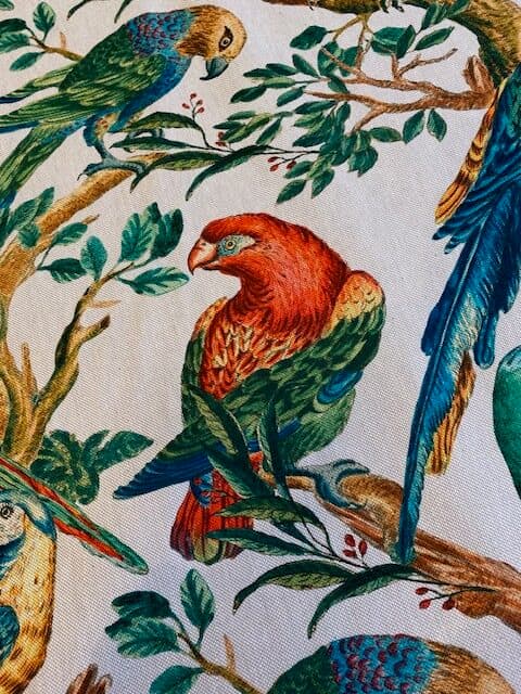 Colourful Parrots fabric, view 3