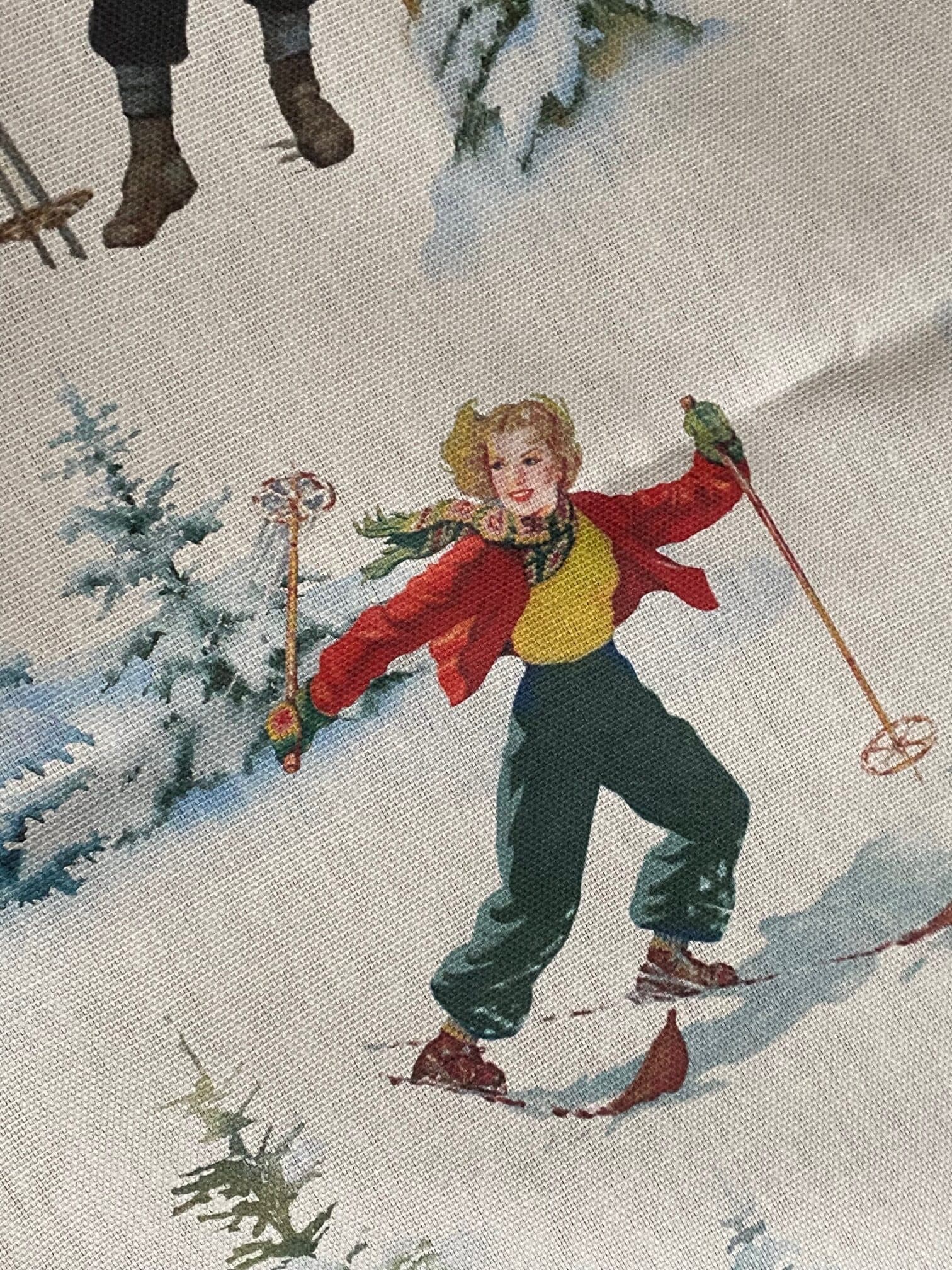 vintage ski fabric, view 2