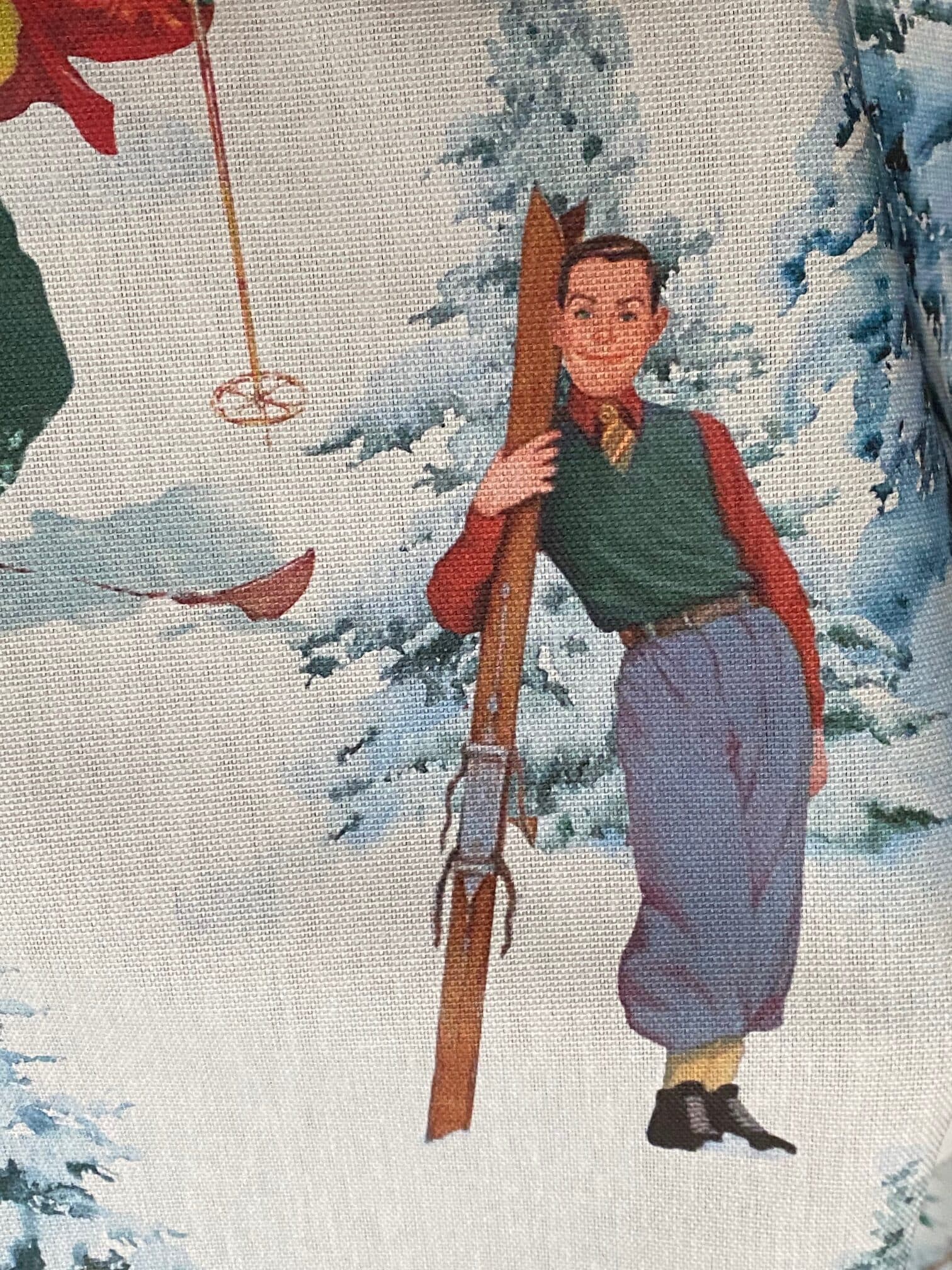 vintage ski fabric, view 3