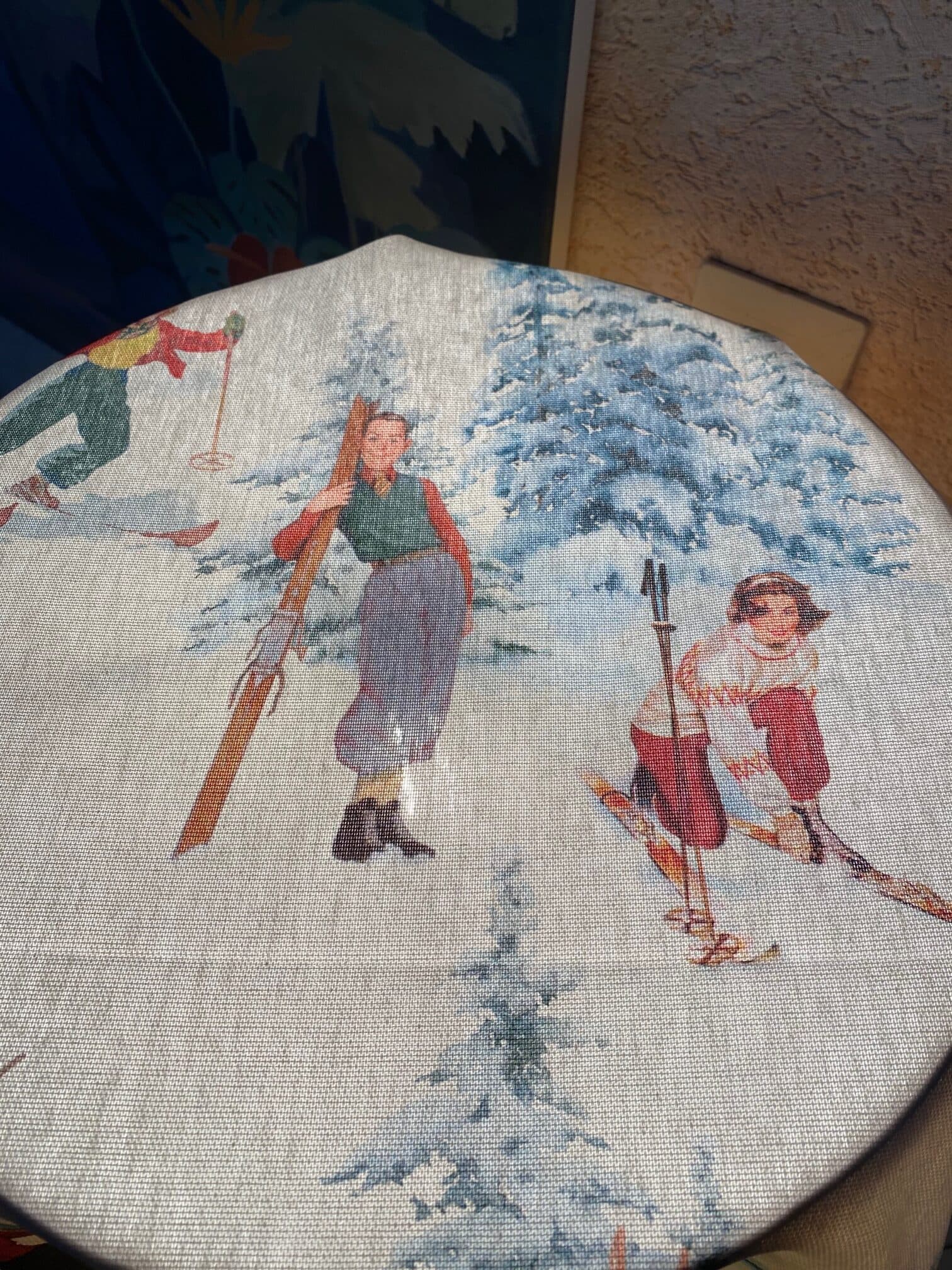 vintage ski fabric, view 4