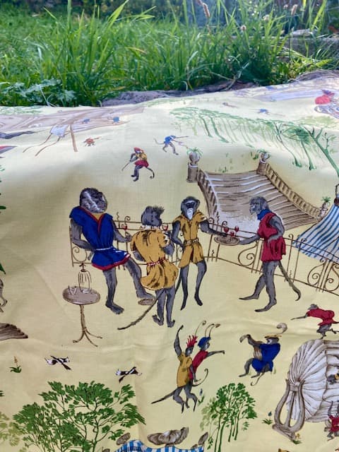 ‘Monkey Mayhem’ fabric by Brunshwig & Fils, view 3