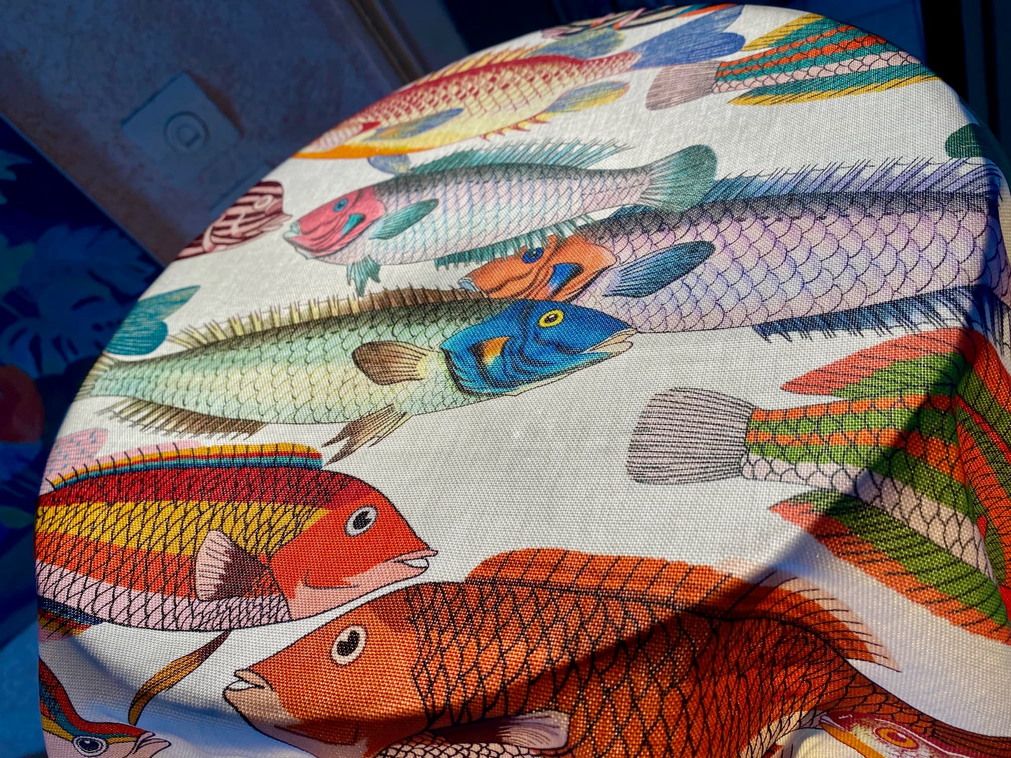 Multicoloured fish fabric – Tahiti, view 4