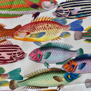 Tissu poissons multicolores -Tahiti