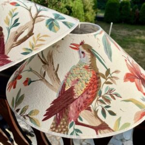Abat-jour coniques tissu indienne multicolore - deux pièces disponibles – Image 3