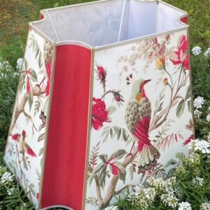 Tissu indienne oiseaux multicolores rouge et vert – Image 4