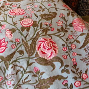 tissu indienne fond bleu